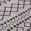 vidaXL Rug Black and White 100% Polyester with PVC backing