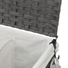 vidaXL Laundry Basket with Wheels Grey 23.6x13.8x23.8" Rattan