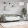 vidaXL Day Bed Light grey Velvet, Metal, Solid Wood, Plywood Single