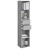 vidaXL Book Cabinet Grey Sonoma Engineered Wood Tall Book Cabinet