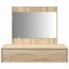 vidaXL Dressing Table Brown 32.68 x 15.75 x 27.56 in Engineered Wood