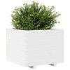 vidaXL Garden Planter White Solid pine wood 23.6x23.6 in Durable