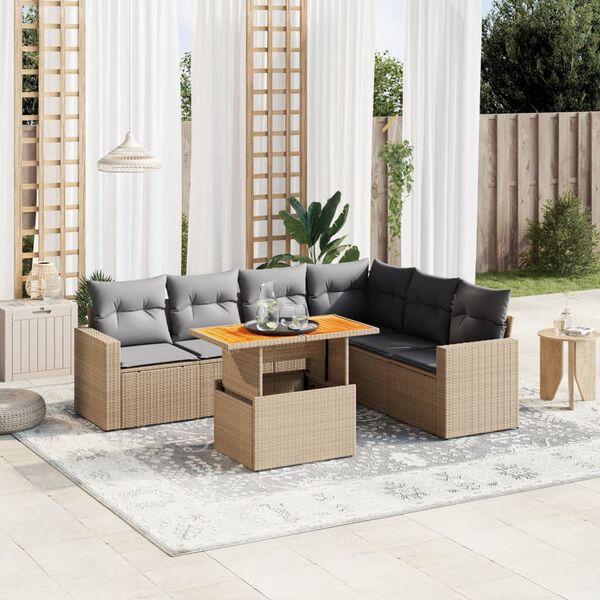 vidaXL Garden Sofa Set Beige