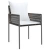 vidaXL Garden Chair Set of 6 Brown Poly Rattan, Powder-Coated Steel