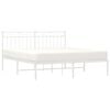 vidaXL Bed Frame White Steel King Size Bed Frame Rectangular