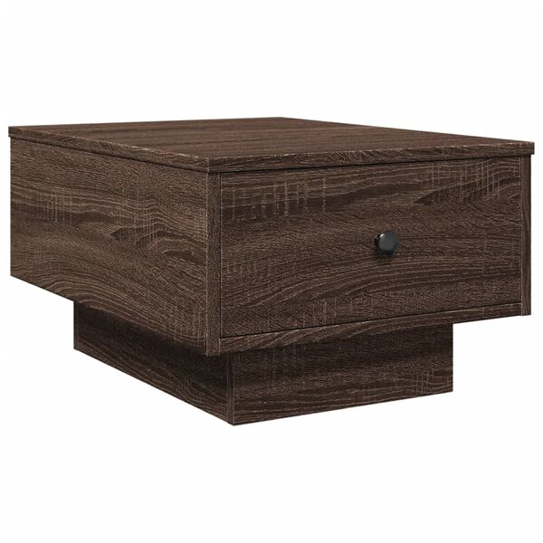 vidaXL Coffee Table Brown Oak Engineered Wood, Metal 23.6 x 17.7 x 12.2 in