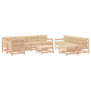 vidaXL Garden Lounge Set Beige Solid Pine Wood Large Modular