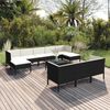 vidaXL Garden Lounge Set Black