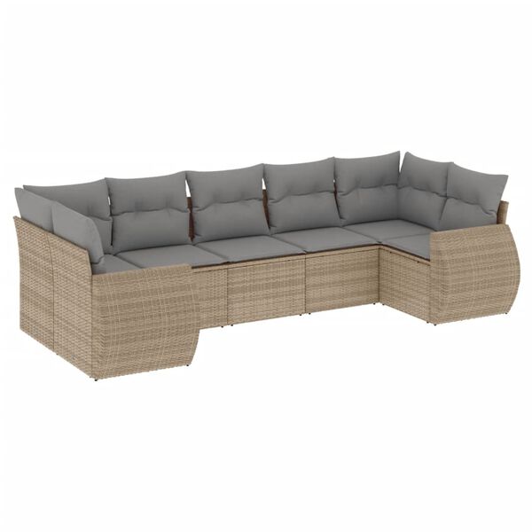 vidaXL Garden Sofa Set Beige