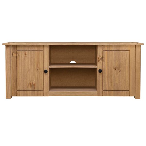vidaXL TV Cabinet Natural Wood Solid Pine Wood Medium TV Cabinet