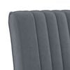 vidaXL Slipper Chair Dark Grey Velvet, Solid Wood, Plywood Single