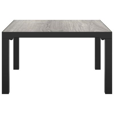 vidaXL Patio Coffee Table Gray 21.7"x21.7"x12.2" DPC and Steel