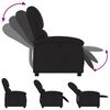 vidaXL Recliner Chair Black Polyester, Plywood, Metal, Foam, PP Fiber