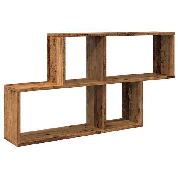 vidaXL Wall Shelf Old wood Engineered wood 39.4 in x 7.1 in x 20.9 in
