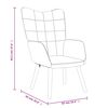vidaXL Relaxing Chair With Stool Cream