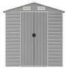 vidaXL Garden Shed Light grey Galvanized Steel Large Garden Shed