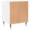 vidaXL Bedside Cabinet Set of 2 High gloss white Engineered wood, metal