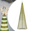 vidaXL LED Christmas Tree Warm white, Dark green Copper, PVC, Iron Large
