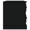 vidaXL Bedside Cabinet Black Engineered wood 23.6 x 15.4 x 17.7 in