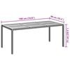 vidaXL Garden Table Grey Poly rattan Large Durable Garden Table