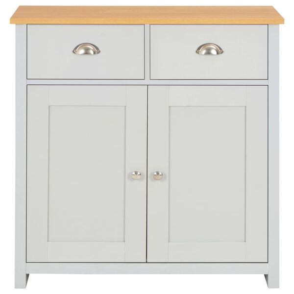vidaXL Sideboard Grey Engineered wood with melamine Medium Sideboard