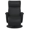 vidaXL Recliner Chair with Footrest Black Faux Leather