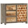 vidaXL Side Cabinet Grey and brown Solid mango wood, MDF