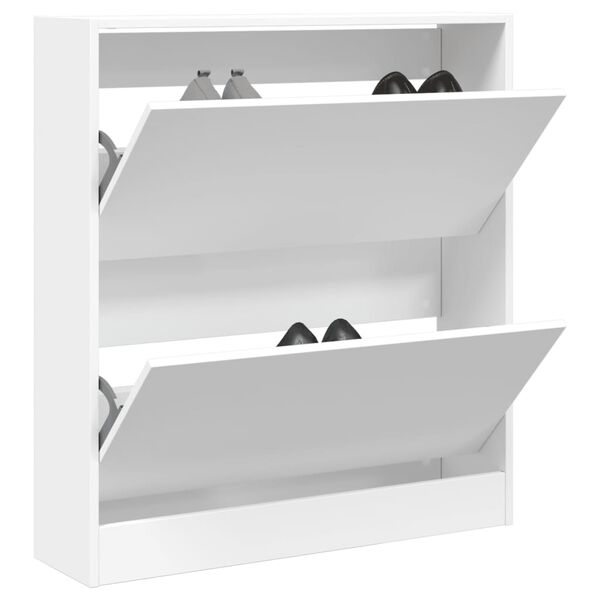 vidaXL Shoe Cabinet White Engineered wood Compact Shoe Cabinet