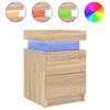 vidaXL Bedside Cabinet Set of 2 Sonoma Oak Engineered wood