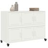 vidaXL Sideboard White Cold-rolled steel Medium Sideboard Rectangular
