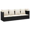 vidaXL Outdoor Lounge Bed Black, Cream White