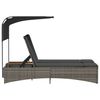 vidaXL Patio Double Sun Lounger Gray