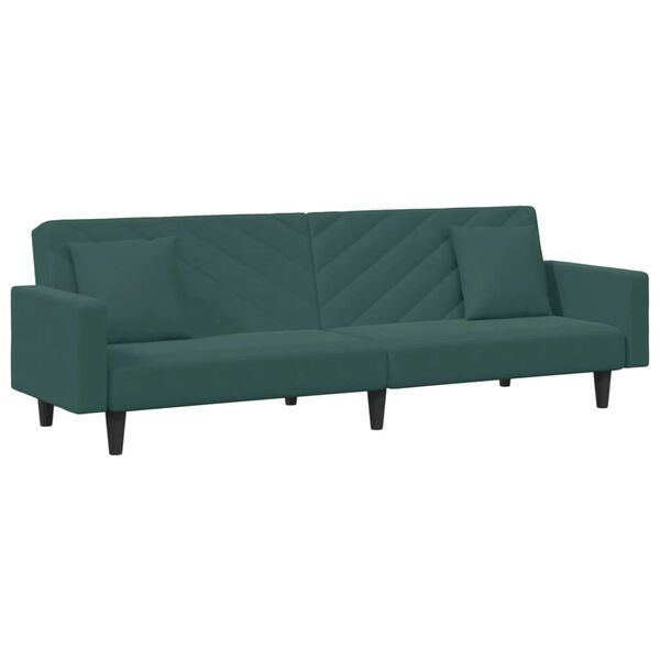 vidaXL Sofa Set Dark Green Velvet (100% polyester), wood, plastic Compact