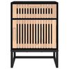 vidaXL Bedside Cabinet Set of 2 Black Engineered wood, iron