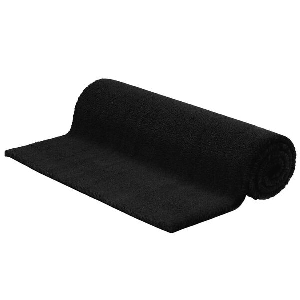 vidaXL Door Mat Black Coir, PVC 39.4 x 118.1 in Non-slip Coir Door Mat