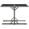 vidaXL Outdoor Table Anthracite Poly rattan, powder-coated steel, glass