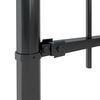 vidaXL Garden Fence with Spear Top Steel 421.3"x47.2" Black