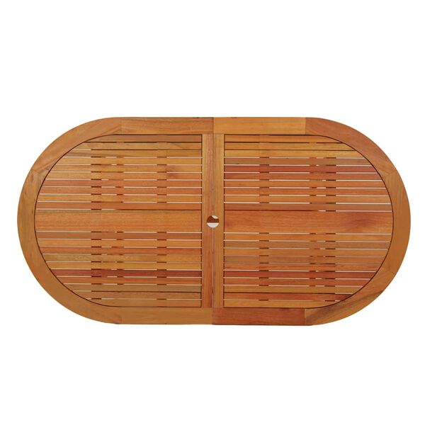 vidaXL Garden Table Natural Wood Solid Eucalyptus Wood Medium Extendable