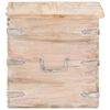 vidaXL Chest White Solid acacia wood with iron 15.7 in Chest Square