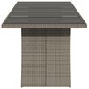 vidaXL Garden Table Grey Poly Rattan Large Durable Garden Table