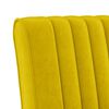 vidaXL Slipper Chair Yellow Velvet, Solid Wood, Plywood Medium Durable