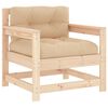 vidaXL Garden Lounge Set Beige Solid pine wood Medium Modular