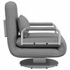 vidaXL Sofa Light grey Polyester, Steel Compact Convertible