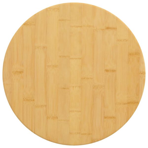 vidaXL Table Top Natural Bamboo Bamboo 11.8 in diameter Durable