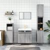 vidaXL Bathroom Furniture Set Grey Sonoma Engineered wood and Metal Medium