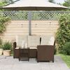 vidaXL Garden Sofa Brown, Cream White PE Rattan L-sized Sofa