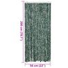 vidaXL Fly Curtain Green and White 35.4x78.7" Chenille