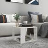 vidaXL Coffee Table High gloss white Particleboard Compact Stackable