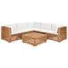vidaXL 6 Piece Garden Lounge Set with Cushions Solid Teak Wood