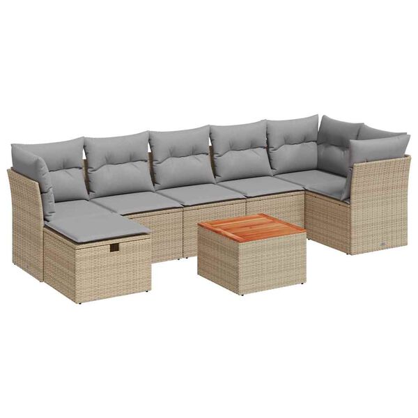 vidaXL Sofa Set Mix Beige